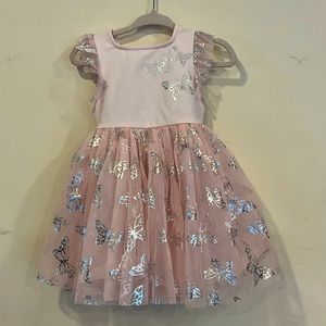 Pastourelle by Pippa & Julia pink butterfly dress. 18 months